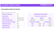 Black and Scholes en Excel