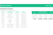 Control de efectivo en excel