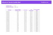 Planilla de Excel para el Calculo del tipo de Cambio Real