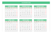 Calendario 2022 en Excel