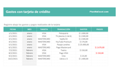 Planilla de Excel para Gastos con Tarjeta de Credito (versión simple)