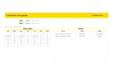 Planilla de Excel Calendario con Agenda