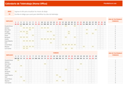 Calendario de teletrabajo en Excel