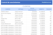 Control de Vencimientos en Excel