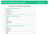 Encuesta de satisfacción de producto en Excel