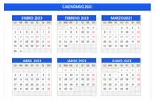 Calendario 2023 en Excel