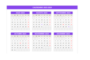 Calendario 2023/2024 en Excel