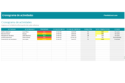 Cronograma de actividades en Excel