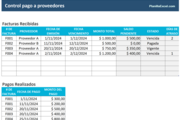 Control de pago a proveedores en Excel