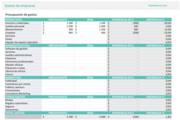 Gastos de empresas en Excel