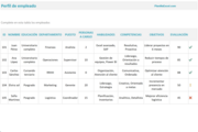 Perfil de empleado en Excel