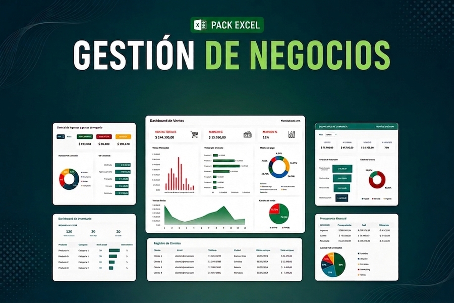 Pack Excel Gestión de Negocios