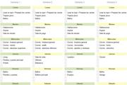 Calendario de tareas de hogar en excel
