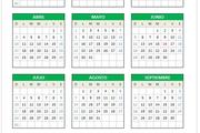 Planilla de Excel Calendario 2016 (domingo a sábado)