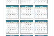 Calendario 2017 (domingo a sábado)