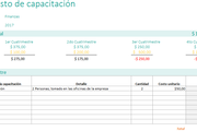 Presupuesto de capacitación en excel