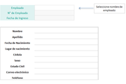 Planilla de Excel Base de Datos Empleados