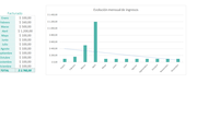 Resumen de ingresos en Excel