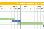 Calendario de producción 2019