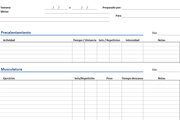 Planilla de Excel de Plan de Ejercicio